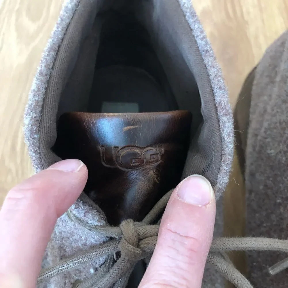 UGG Australia KALDWELL Brown Leather Wool Chukka Boots 1003885 VIBRAM